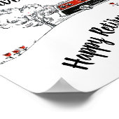 Happy Retirement Party Sign Retro Camper Adventure Poster (Hoek)