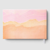 Happy Retirement Pastel Oranje Waterverf Aangepast Gastenboek (Achterkant)