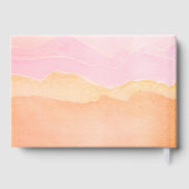 Happy Retirement Pastel Oranje Waterverf Aangepast Gastenboek (Achterkant)