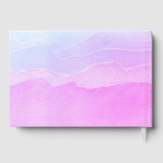 Happy Retirement Pastel Paarse Waterverf Aangepast Gastenboek (Achterkant)