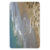 Happy Retirement Personalised Beach Water Magneet (Verticaal)