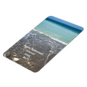 Happy Retirement Personalised Beach Water Sky Magneet (Linkerzijde)