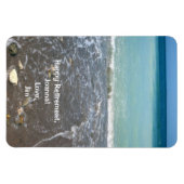 Happy Retirement Personalised Beach Water Sky Magneet (Horizontaal)