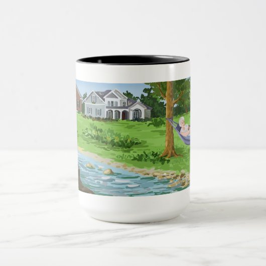 Happy Retirement Personalize (Lady in Hammock) Mok (Midden)