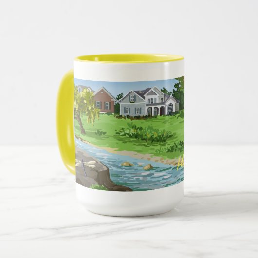 Happy Retirement Personalize Mok (Lady in Hammock) (Voorkant links)