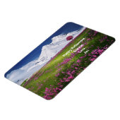 Happy Retirement Personalized Mountains Flowers Magneet (Linkerzijde)