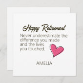 Happy Retirement Personalized Name Gift Feestdagenkaart (Voorkant / Achterkant)
