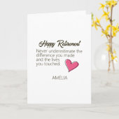 Happy Retirement Personalized Name Gift Kaart (Gele Bloem)