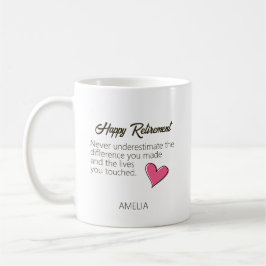 Happy Retirement Personalized Name Gift Koffiemok