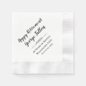 Happy Retirement Personalized Napkins Servet (Voorkant)