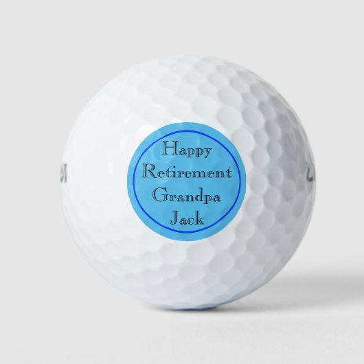 Happy Retirement persoonlijk Golfballen (Voorkant)