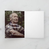 Happy retirement photo name year years of service  kaart (Binnen)