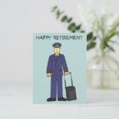 Happy Retirement Pilot Briefkaart (Staand voorkant)