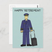 Happy Retirement Pilot Briefkaart (Voorkant / Achterkant)