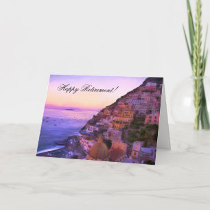 Happy Retirement Positano Italy sunset Kaart
