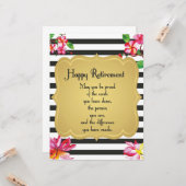 Happy Retirement Quote Farewell Gift Kaart (Voorkant / Achterkant in situ)
