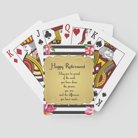 Happy Retirement Quote Farewell Gift Pokerkaarten (Achterkant)