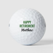 Happy Retirement Reberekend Golfer Golfballen (Voorkant)