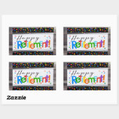Happy Retirement Rechthoekige Sticker (Vel)