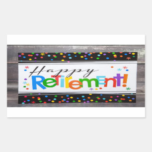 Happy Retirement Rechthoekige Sticker