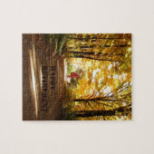 Happy Retirement Red Barn Autumn Road Legpuzzel (Horizontaal)