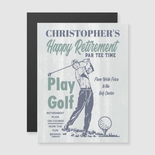 Happy Retirement Retro Golf (Voorkant / Achterkant)