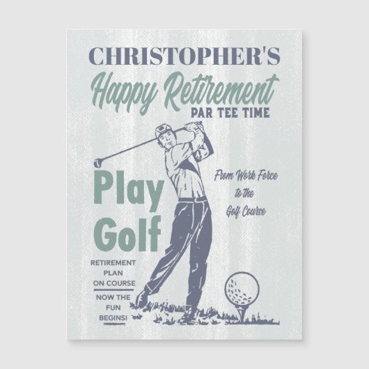 Happy Retirement Retro Golf (Voorkant)