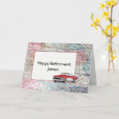 Happy Retirement Road Map USA Kaart (Gele Bloem)