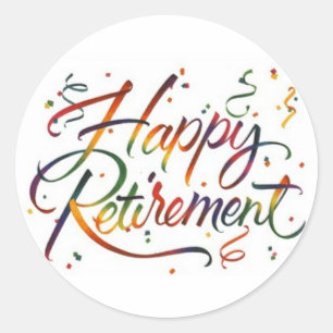 Happy Retirement Ronde Sticker