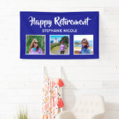 Happy Retirement Royal Blue Multiple Photos Spandoek (Insitu)
