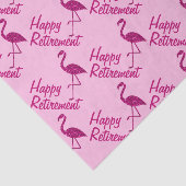 Happy Retirement roze flamingo Aangepaste tekst Gi Tissuepapier (Detail)