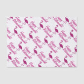 Happy Retirement roze flamingo Aangepaste tekst Gi Tissuepapier (Voorkant)