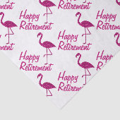 Happy Retirement roze flamingo Aangepaste tekst Gi Tissuepapier (Detail)