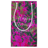 Happy Retirement roze Florals Garden Hand schilder Klein Cadeauzakje (Voorkant)