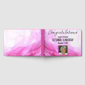 Happy Retirement roze Waterverf Aangepaste foto Gastenboek (Volledig)