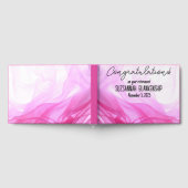 Happy Retirement roze witte Waterverf Aangepast Gastenboek (Volledig)