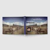 Happy Retirement Rural Scene Horses Foto Aangepast Gastenboek (Volledig)