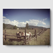 Happy Retirement Rural Scene Horses Foto Aangepast Gastenboek (Achterkant)