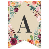 Happy Retirement rustieke Bourgondische roze Herfs Vlaggetjes (Tweede vlag)