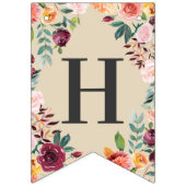 Happy Retirement rustieke Bourgondische roze Herfs Vlaggetjes (Eerste vlag)