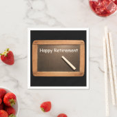 Happy Retirement School Slate Paper Napkin Servet (Insitu)