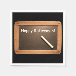 Happy Retirement School Slate Paper Napkin Servet