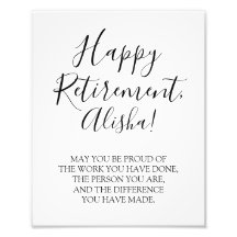Happy Retirement Sign, Retirement Gift Sign