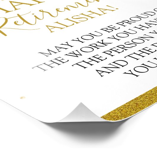 Happy Retirement Sign, Retirement Gift Sign Foto Afdruk (Hoek)