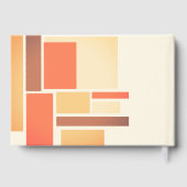 Happy Retirement Sinaasappel Block Abstract Custom Gastenboek (Achterkant)