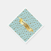 Happy Retirement Spitfire vliegtuigen lichtblauw Servet (Hoek)