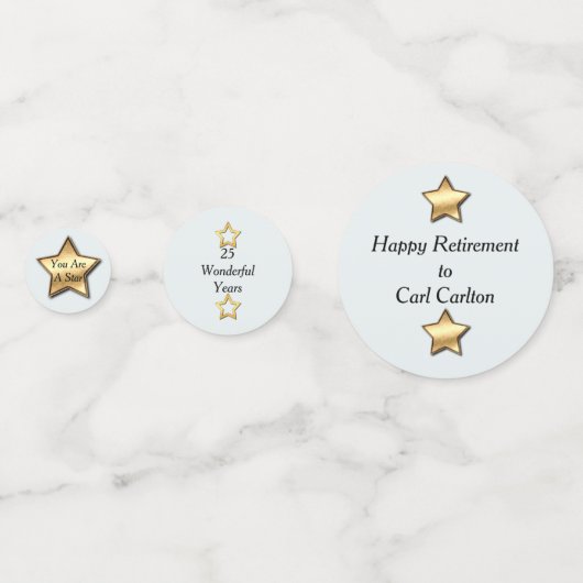 Happy Retirement Stars Confetti (Voorkanten)