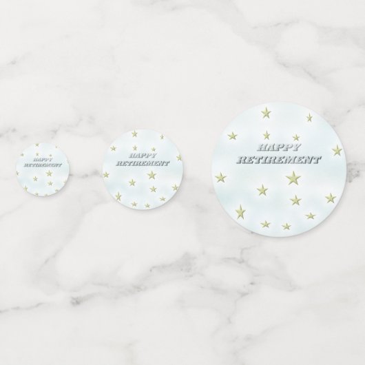 Happy Retirement Stars Confetti (Achterkanten)