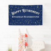 Happy Retirement Stars gepersonaliseerd Spandoek (Insitu)