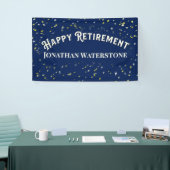 Happy Retirement Stars gepersonaliseerd Spandoek (Beurs)